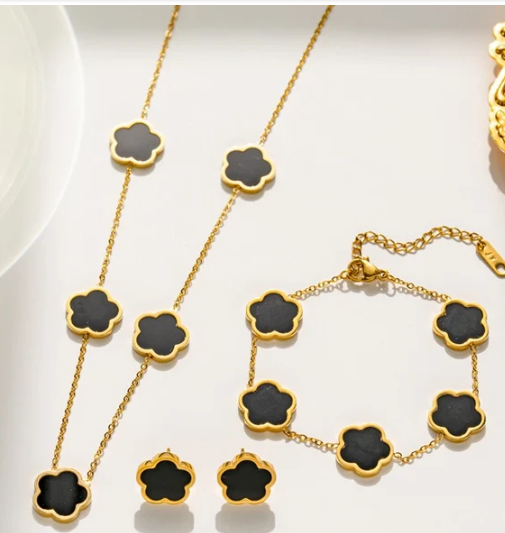 Gold and Mother of Pearl Jewelry Set For Women | GENICX