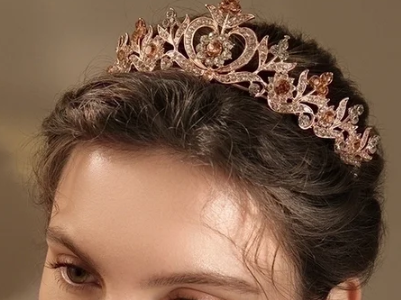 Large Gold Rhinestone Tiara For Women | GENICX