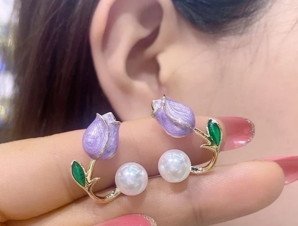 Pearl Flower Earrings For Women | GENICX