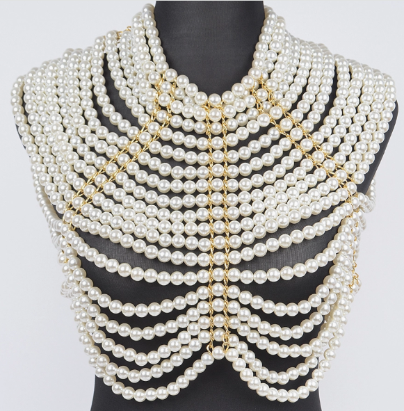 Pearl Body Chain For Women | GENICX