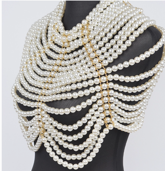 Pearl Body Chain For Women | GENICX