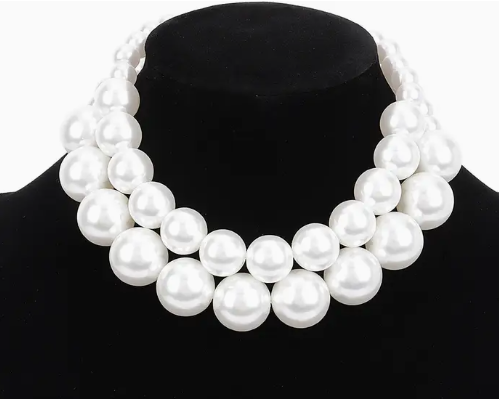Double-Strand Pearl Necklace For Women | GENICX