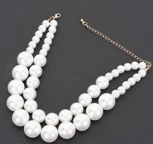 Double-Strand Pearl Necklace For Women | GENICX