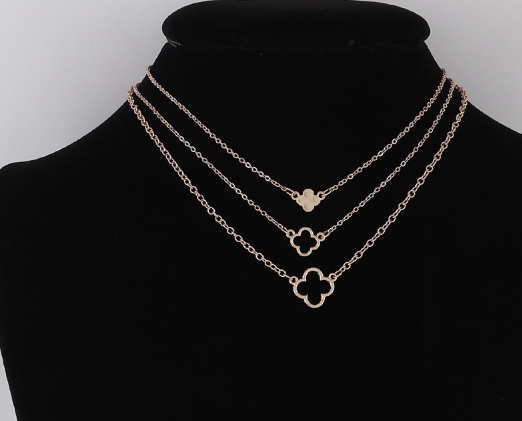Triple Layer Clover Necklace For Women | GENICX