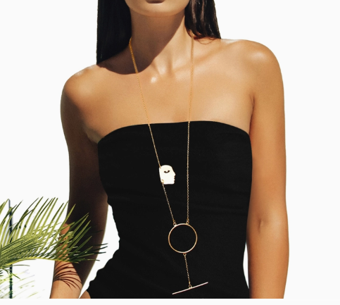 Gold Face Necklace Pendant For Women | GENICX