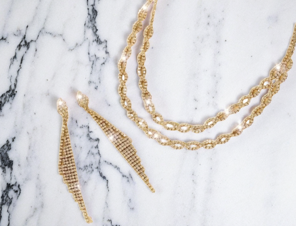 Formal Gold Jewelry Set For Women | GENICX