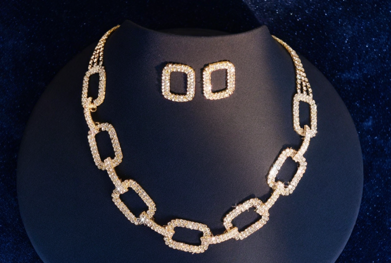 Formal Gold Plated Jewelry Set For women | GENICX