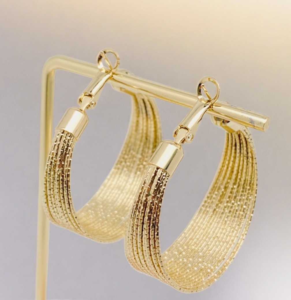 Multiple Layers Gold Hoop Earrings For Women | GENICX