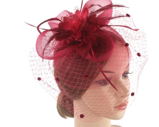 Elegant Red Fascinator Hat For Women | GENICX