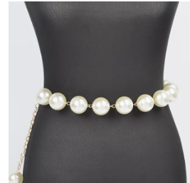 Large Pearl Bead Belt For Women  | GENICX