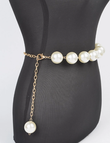 Large Pearl Bead Belt For Women  | GENICX