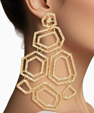 Geometric Large Statement Earrings For Women | GENICX