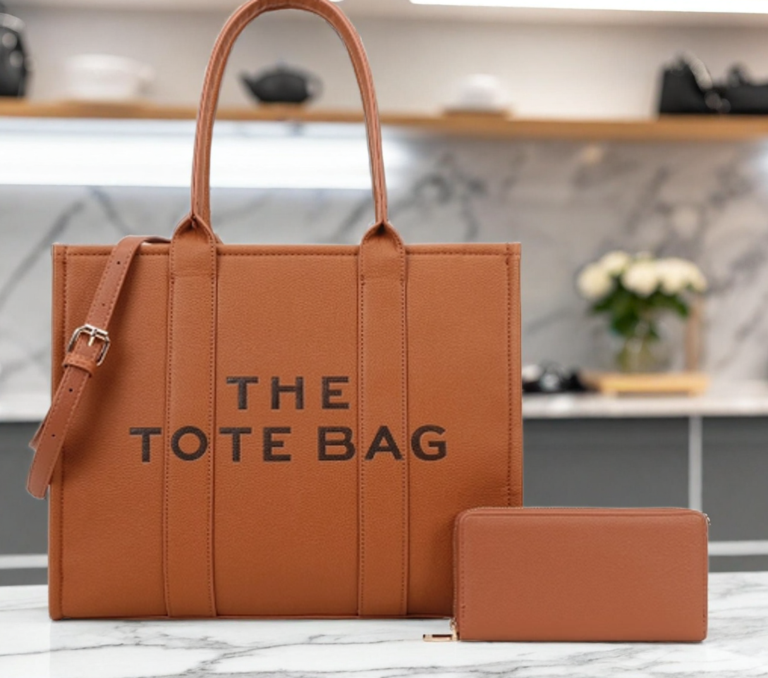 Large Red Tote Bag Set For Women | GENICX