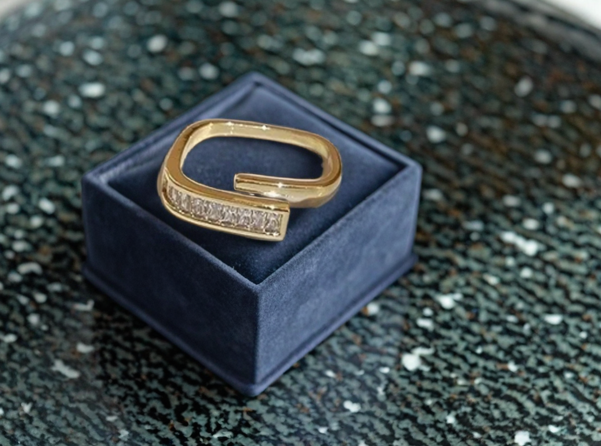 Gold Open Band Ring 18K Gold Plated For Women | GENICX