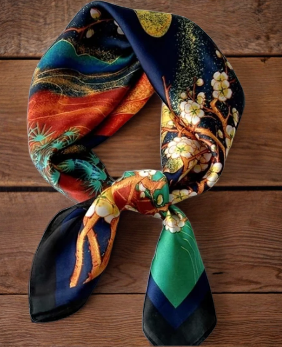 Square Silk Scarf For Women | GENICX