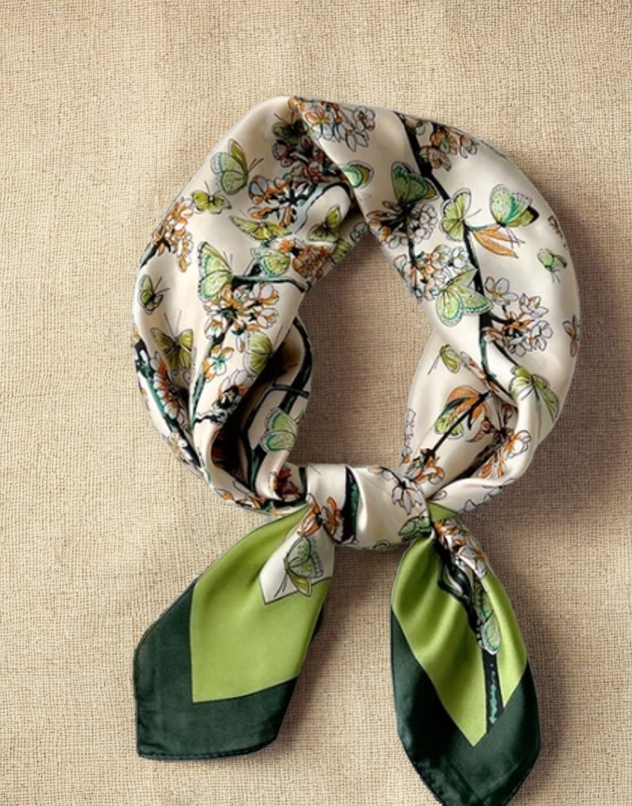 Square Silk Scarf For Women | GENICX