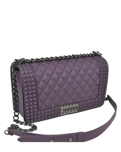 Purple Quilted Handbag | GENICX