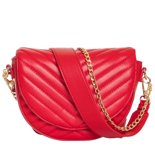 Red Quilted Crossbody Bag For Women | GENICX