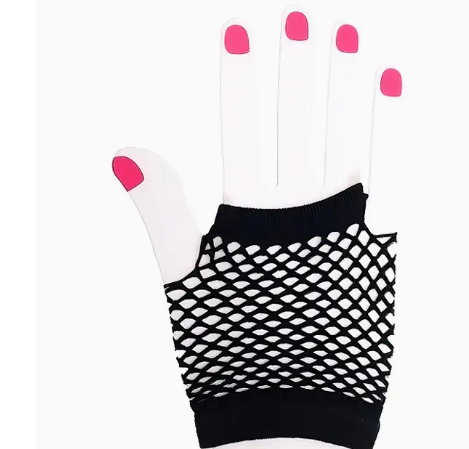  Black Short Hand Fishnet Mesh Gloves | GENICX