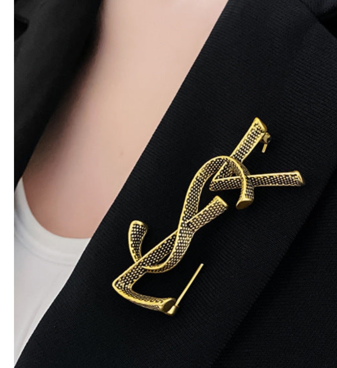 Elegant Gold YSL Brooch For Women  | GENICX