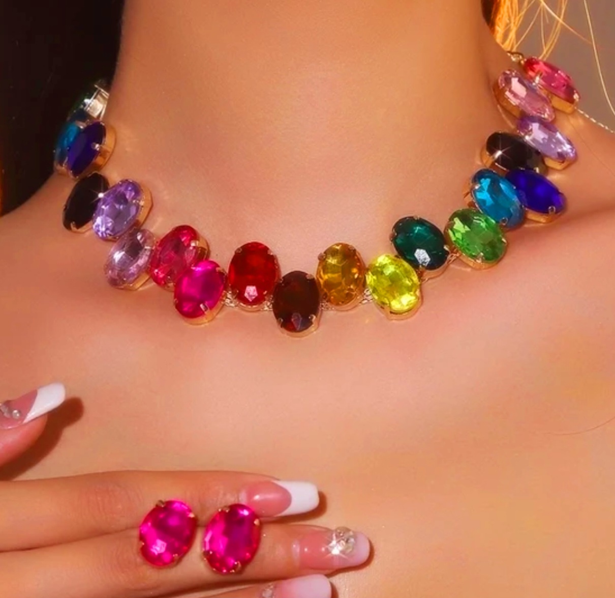 Colorful Gemstone  Formal Jewelry Set for women  | GENICX
