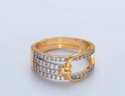24K Gold Filled  Knuckle Band Mixed Metal Ring For Women | GENICX