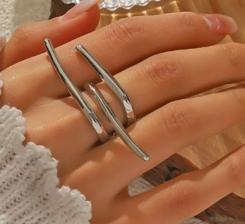 Minimalist Gold Statement Ring For Women- Available in Silver and Gold | GENICX