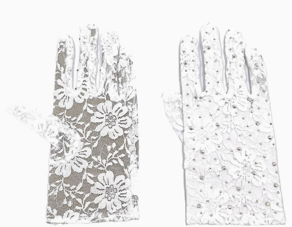 Black Lace Gloves For Women- Available in White | GENICX