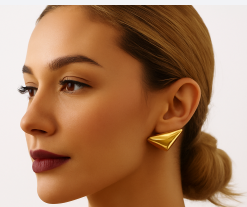 Geometric Gold Earrings | GENICX