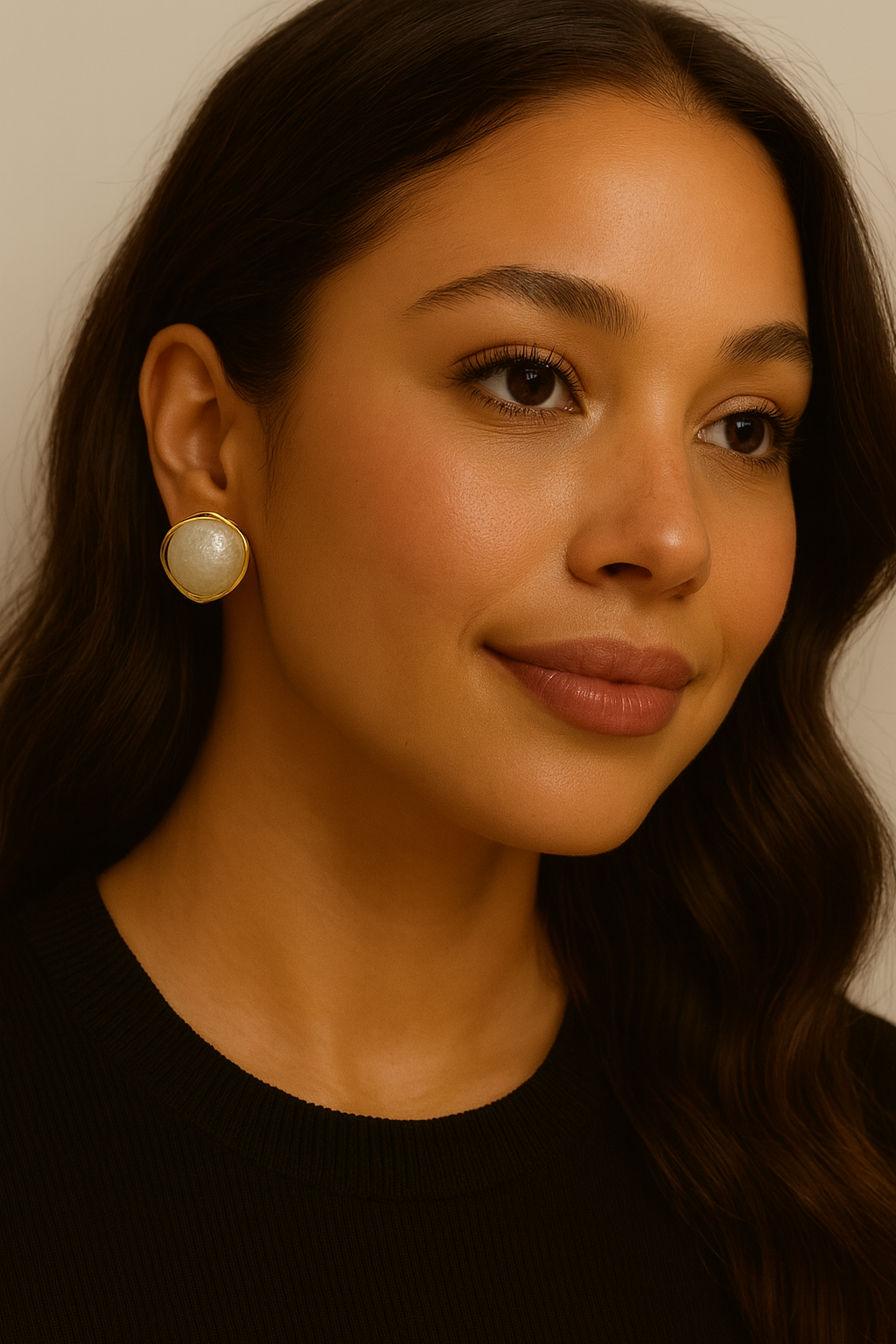Vintage Pearl Gold-Tone Earrings | GENICX