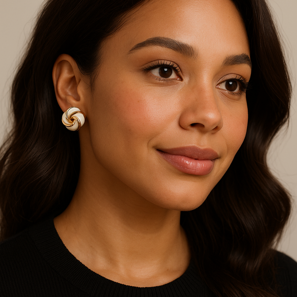 Elegant Stud Swirl Earrings | GENICX