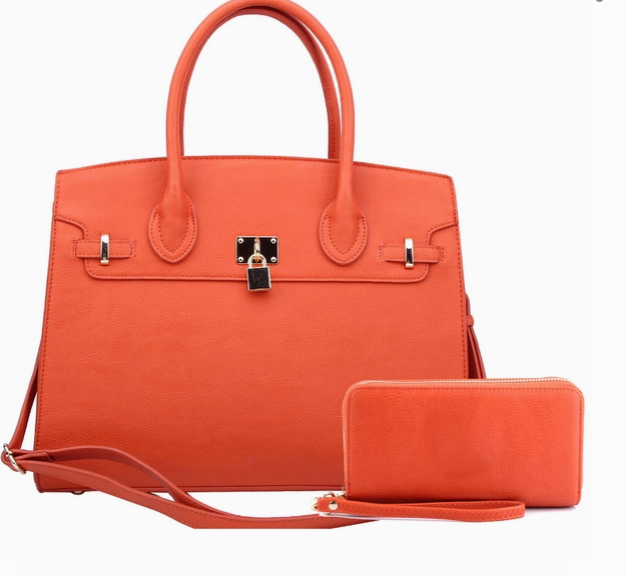 Elegant Orange Tote Bag Set