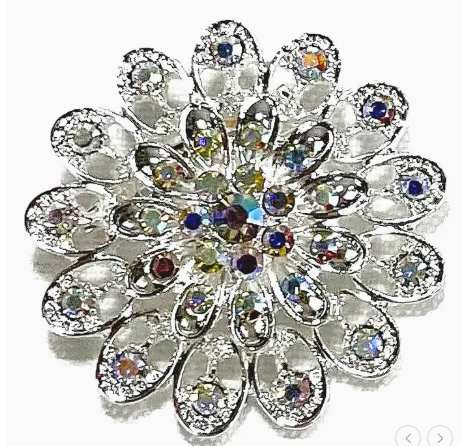 Crystal Flower Brooch | GENICX