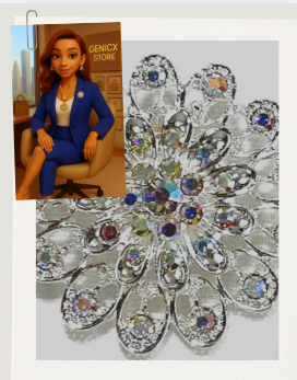 Crystal Flower Brooch | GENICX