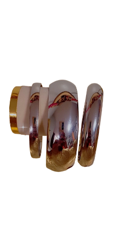 Chunky Gold Bangle Bracelets set for women. | GENICX