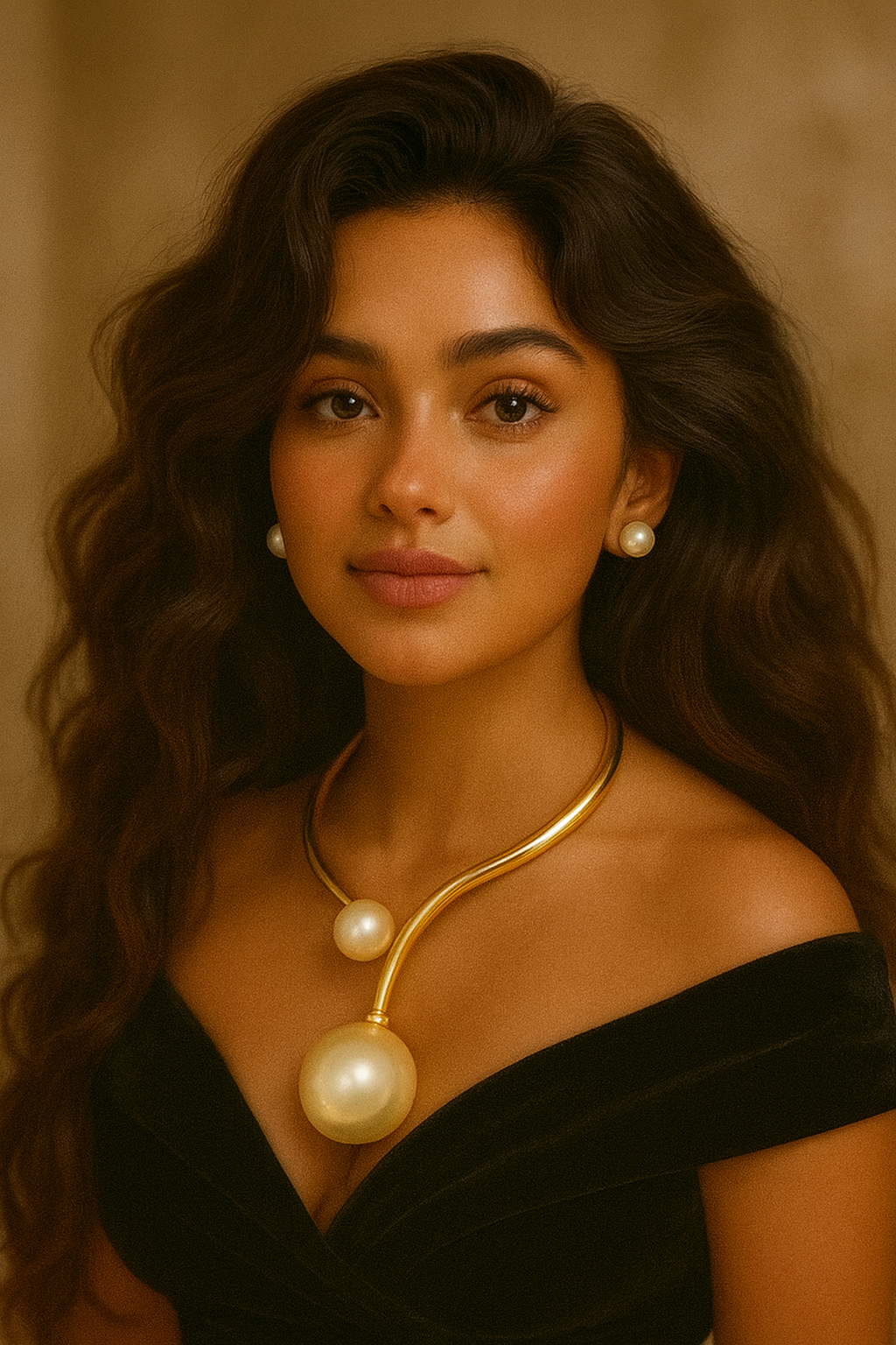 Elegant Gold Twisted Pearl Necklace Set For Women | GENICX