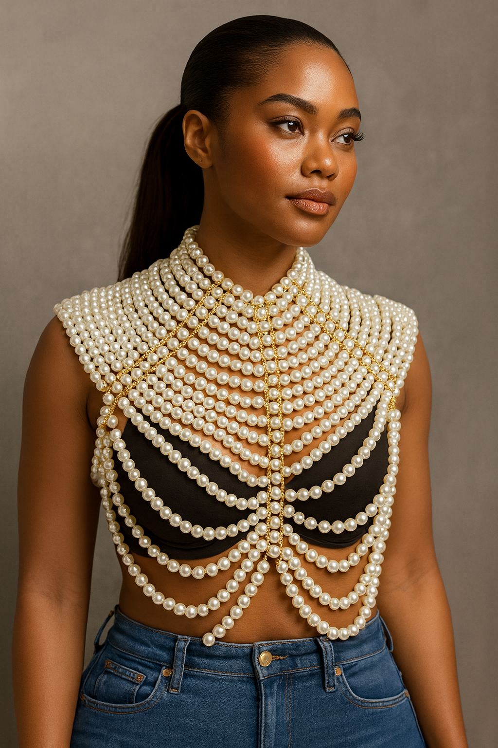 Pearl Body Chain For Women | GENICX