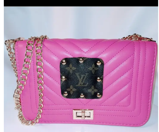 Pink Designer Chain Shoulder Bag
