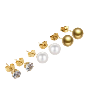 18K Gold Stud Earrings| GENICX