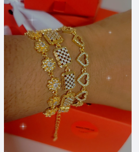 Gold Heart Link Bracelet 18k Gold Plated | GENICX