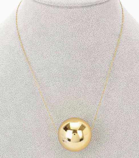 Gold Ball Pendant Necklace For Women | GENICX