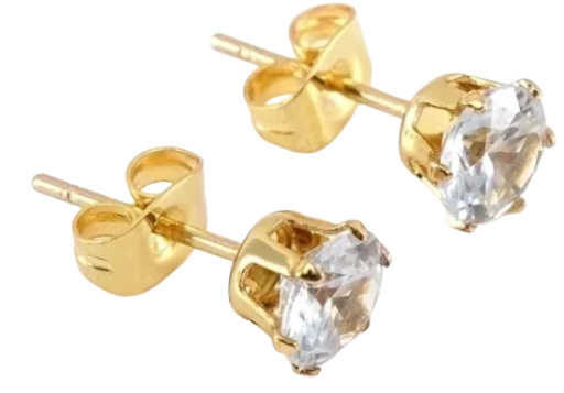 18K Gold Stud Earrings| GENICX