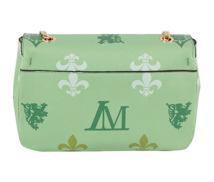 Green Shoulder Bag with Gold Chain Strap | GENICX