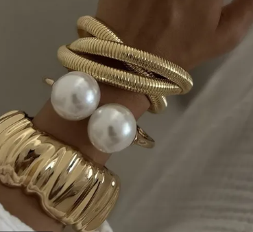 Elegant Gold silver and Pearl Bracelet for women | GENICX