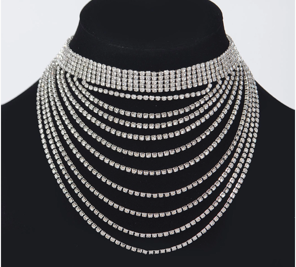Elegant Multi-Layer Rhinestone Necklace | GENICX