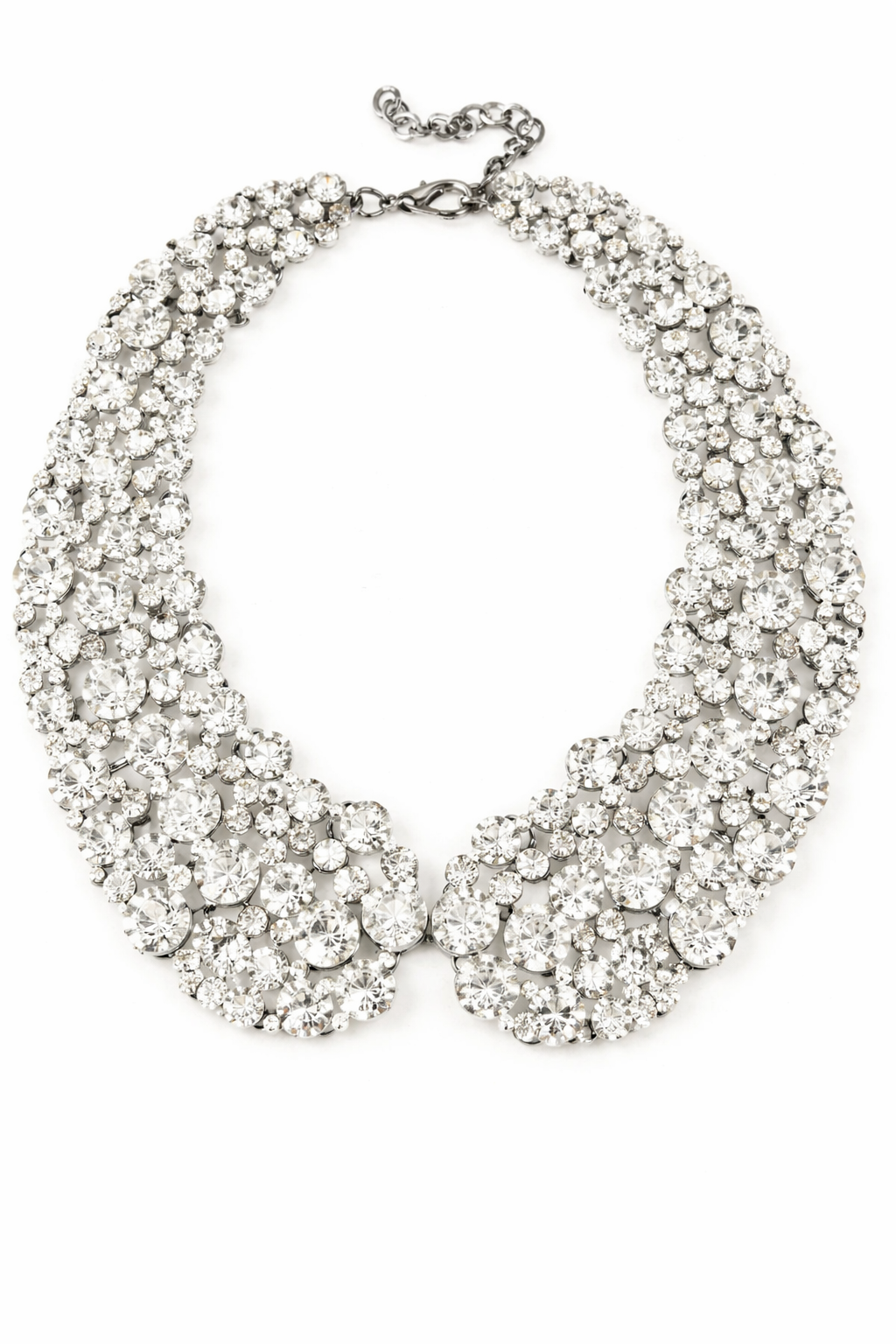 Crystal Floral Statement Collar Necklace | GENICX