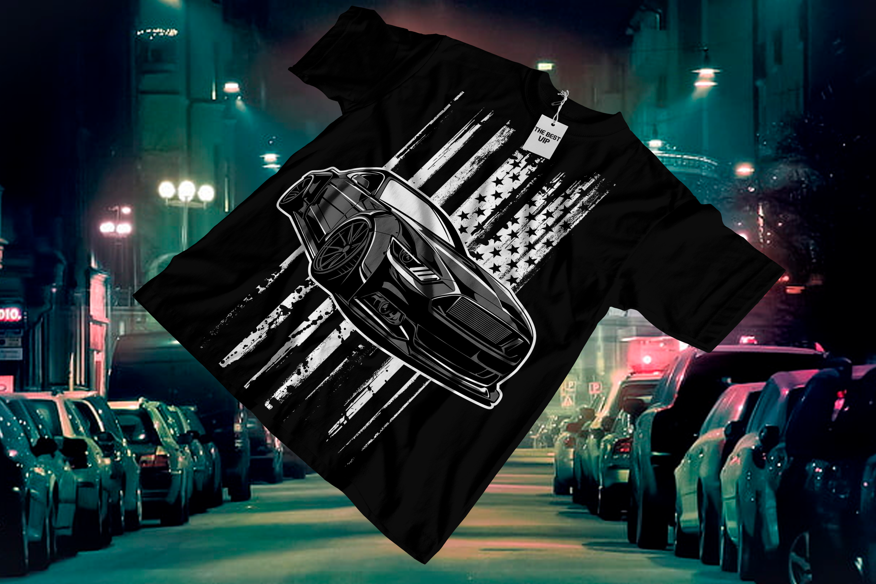 Camiseta con diseño de auto
