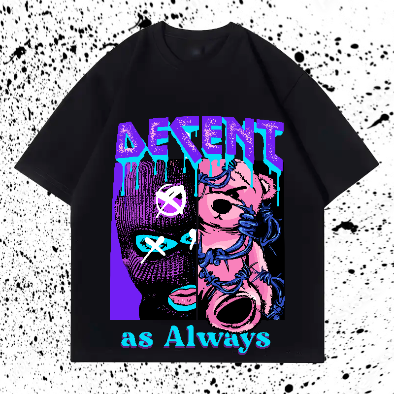 Camiseta gráfica 'Decent as Always'