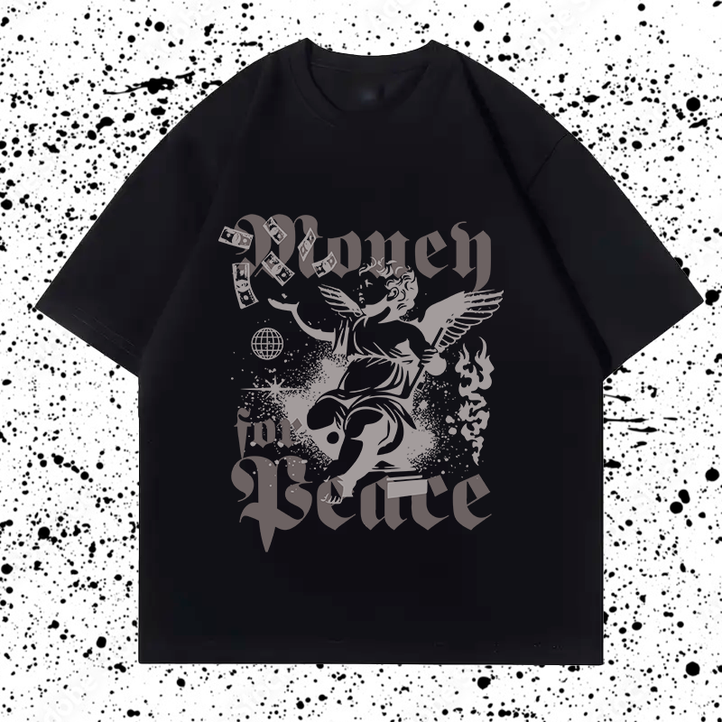 Camiseta negra Money and Peace