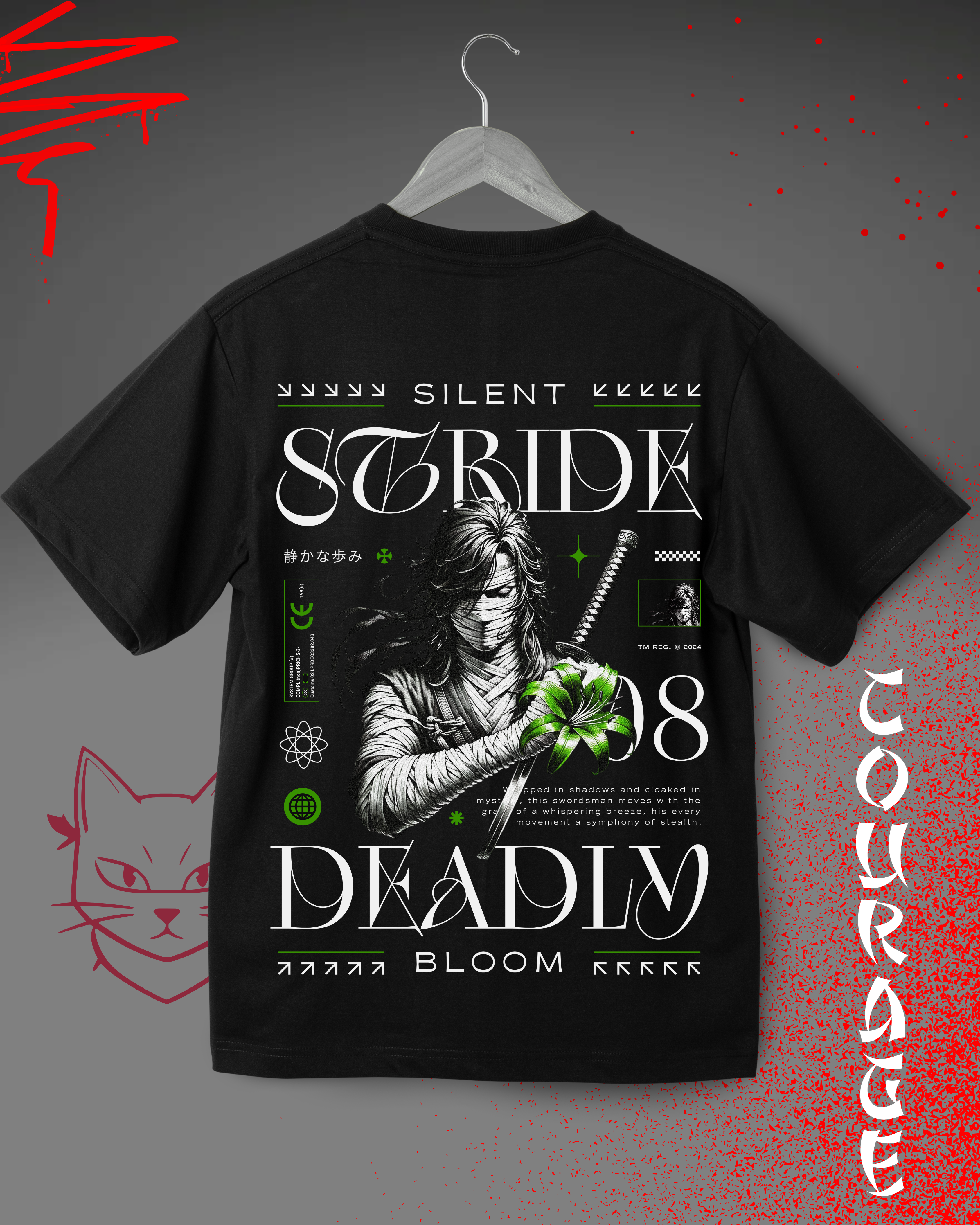 Camiseta Silent Stride Deadly Bloom